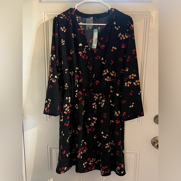 41 Hawthorn Dresses & Skirts - NWT 41 Hawthorn Black and Pink Long Sleeve Sundress